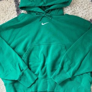 Nike cropped green hoodie XS